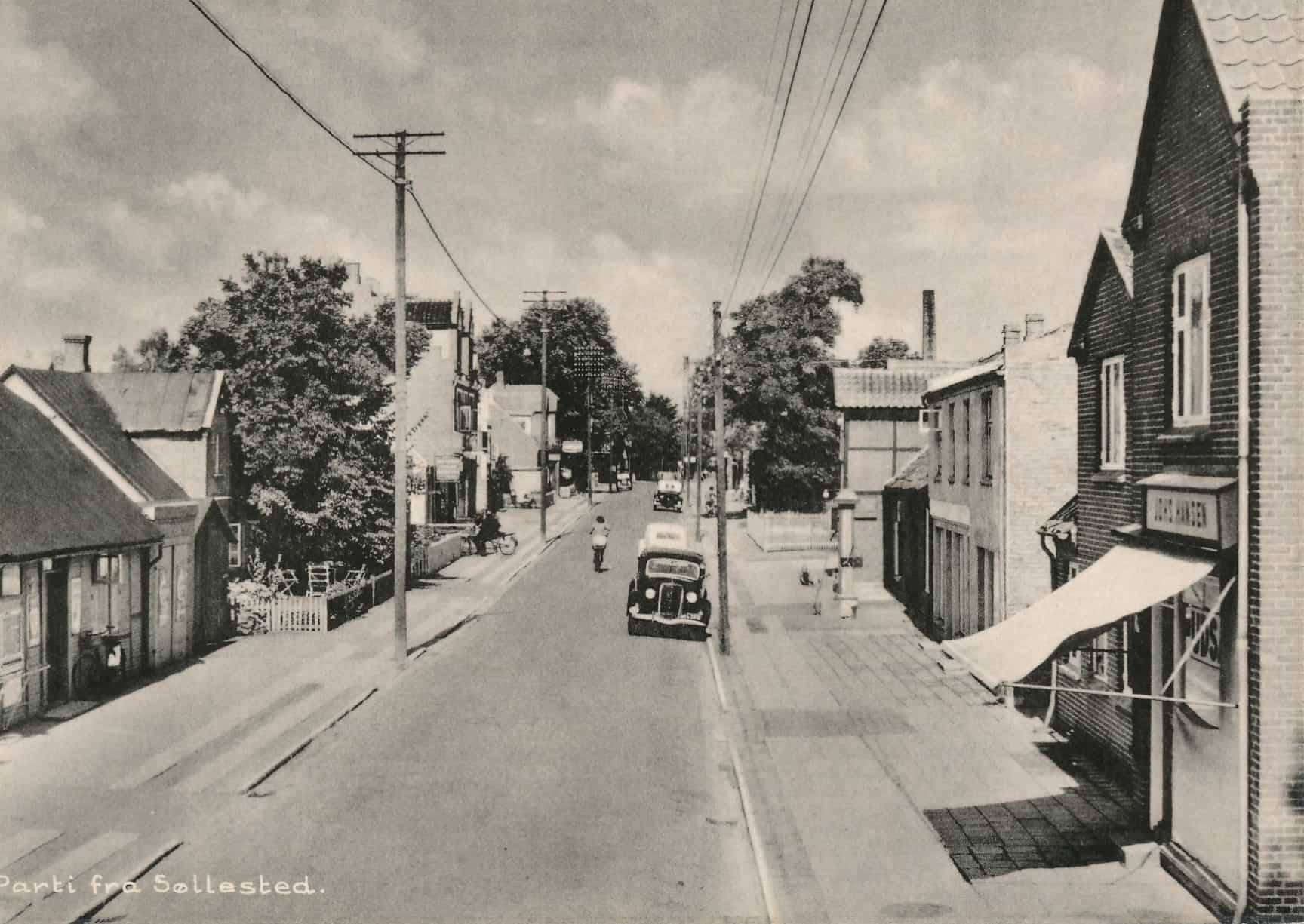 Hovedgaden i Søllested ca. 1946